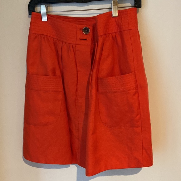 GUC linen blend J. Crew Doris pleated skirt mini size 4 - Picture 2 of 8